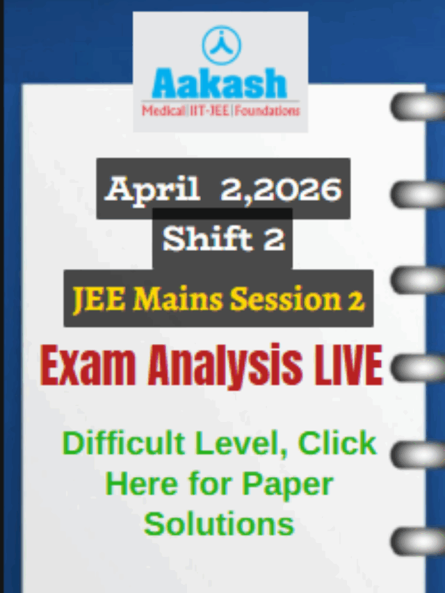 JEE Main 2026 April 2 Shift 2 LIVE Analysis: Tough or Easy?