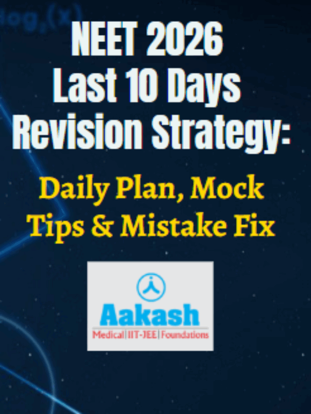 NEET 2026 Last 10 Days Strategy: Daily Plan, Mock Tips & Mistake Fix