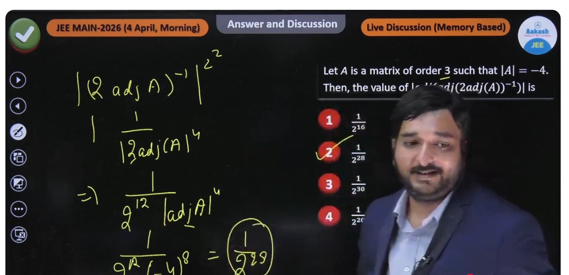 jee main 4 April question paper solution Q2