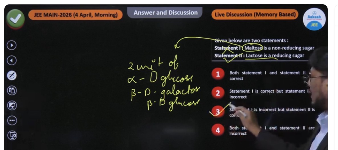 jee main 4 April question paper solution Q7