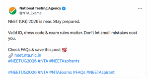 NEET Dress Code 2026