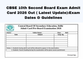 CBSE 10th Second Board Exam Admit Card 2026 Out