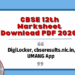 CBSE 12th Marksheet Download PDF 2026 – Download via DigiLocker, UMANG & cbseresults.nic.in