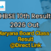 HBSE 10th Result 2026 Out Haryana Board Class 10 Result @Direct Link