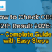How to Check CBSE 12th Result 2026 Complete Guide with Easy Steps