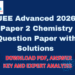 JEE Advanced 2026 Paper 2 Chemistry Question Paper with Solutions