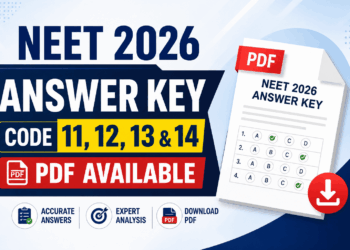 NEET 2026 answer key — code 11, 12, 13 and 14 PDF Available