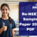 Re-NEET Sample Paper 2026 PDF