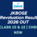 JKBOSE Revaluation Result 2026 OUT — Class 10 & 12 Check Now
