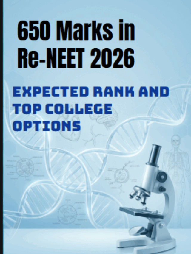 650 Marks in Re-NEET 2026: Expected Rank and Top College Options
