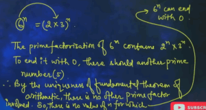 Solution of Example: Can 6ⁿ End with the Digit 0?